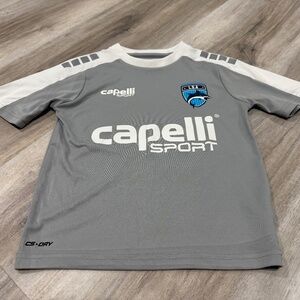Capelli Sport LSA Soccer Jersey Youth XS Gray CS-DRY Athletic Shirt EUC